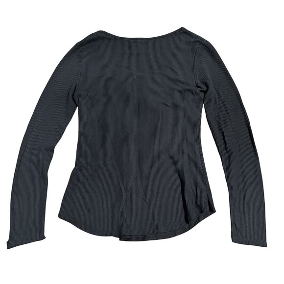 Banana Republic Heritage Gray Ribbed Long Sleeve Top With Front Zipper Size XS - Picture 2 of 9